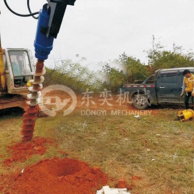 小挖掘机改装钻机 钻孔钻洞设备  1台图5