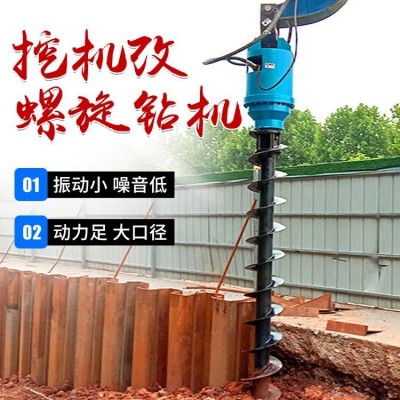 恒旺螺旋钻机 4米电线杆钻孔机 太阳能光伏打桩机 房屋地基桩机图4