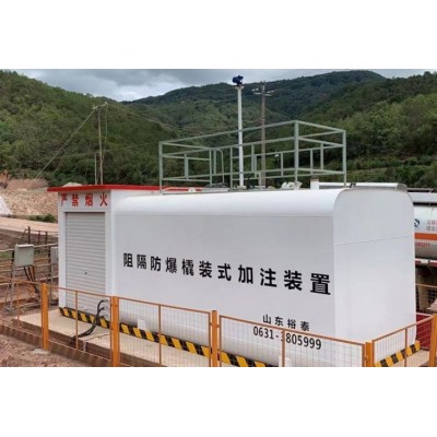 裕泰撬装加油站-35m³双平台加油装置-耐高温阻隔防爆式加油装备图2