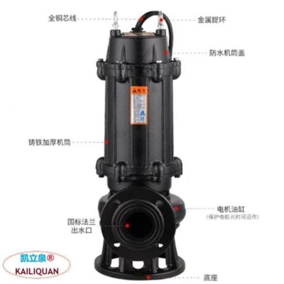 凯立泉 工业自动搅匀污水泥浆泵 大流量无堵塞三相排污泵 JYWQ图3