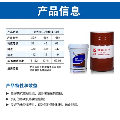 长城普力抗磨液压油46号68号叉车挖机工程车辆专用液压油注塑机油图4