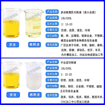长寿命防锈强不发臭半合成全合成微乳切削液CNC车床机床磨锯床用图4