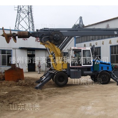 小型旋挖钻机厂家建房打桩机轮式履带式井钻机40米伸缩底盘旋挖机图3