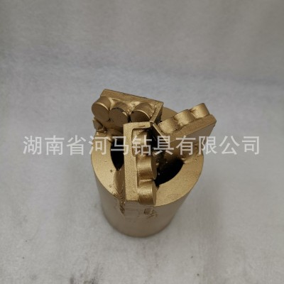 厂家供应矿用金刚石钻头75三叶刮刀 复合片pdc无芯钻井钻头图3