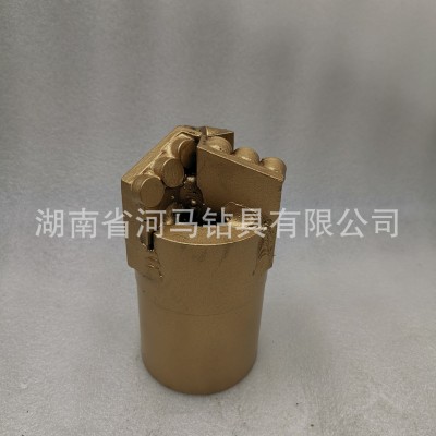 厂家供应矿用金刚石钻头75三叶刮刀 复合片pdc无芯钻井钻头图2
