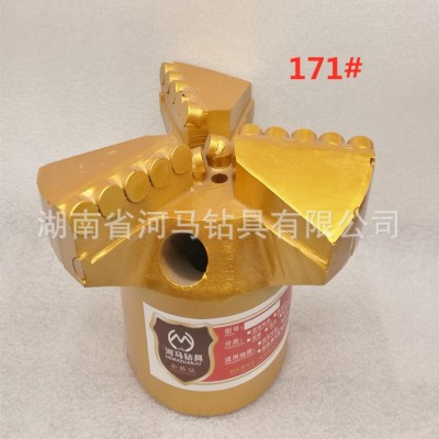 矿山机械设备153mm 三叶三翼内凹加强 金刚石复合片pdc不取芯钻头图3