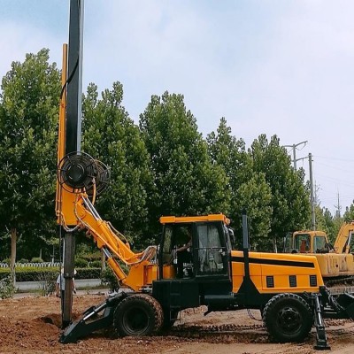 远大 小型轮式打桩机工地盖房360°旋转工程专用图2