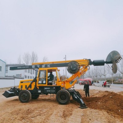 远大 小型轮式打桩机工地盖房360°旋转工程专用图5