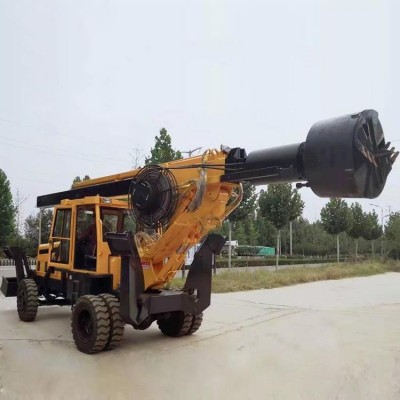 远大 小型轮式打桩机工地盖房360°旋转工程专用图3