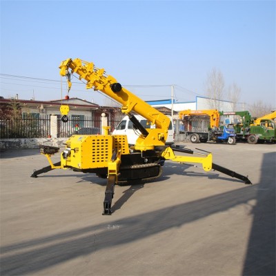 3吨5吨8吨蜘蛛吊车 微型折叠履带吊 楼顶窄巷作业小型伸缩臂起重机图5