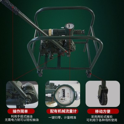 军华便携手动加油泵计量活塞手摇泵加油保障箱组油料器材图3