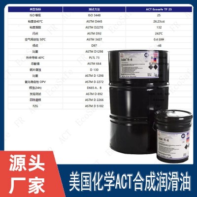 无油泥高温全合成燃气轮机润滑油美国化学技术公司ACTEcoSafeTF25图2