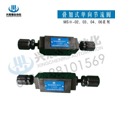 MSW-02, MSW-01, MSW-03, MSW-06叠加式单向节流阀图2