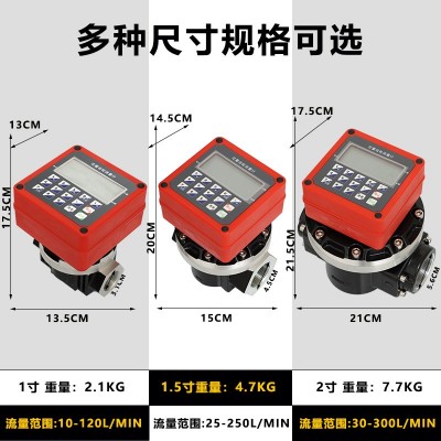 定量椭圆齿轮流量计量表12V24V220背光电子数显1寸1.5寸2水柴汽油图3