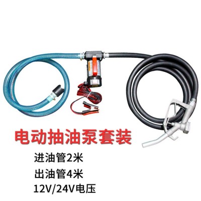 12V 24V柴油泵 抽油泵 电动加油泵 直流单泵总成 配套油管油枪图5